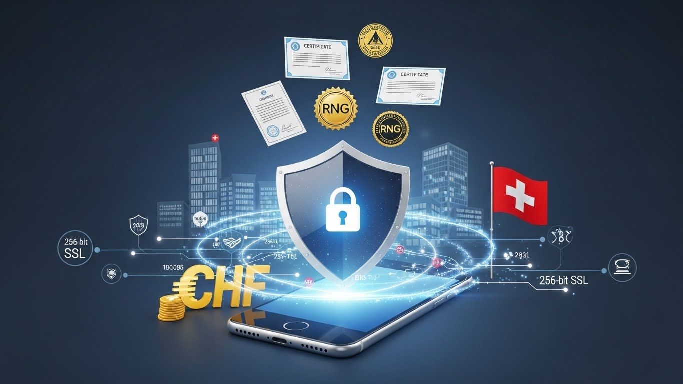 Symbolische Darstellung von Lizenzen Verschlüsselung und RNG Schutz rund um eine mobile App